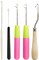 5PCS Latch Hook, Different Sizes Small Crochet Hooks Needle for Hair